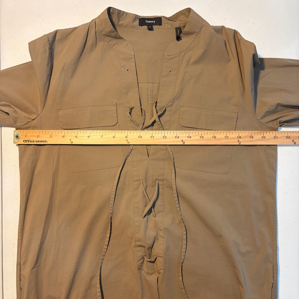 Theory Jullitah Women's Light Poplin Shirt Mini Dress - Picture 11 of 11